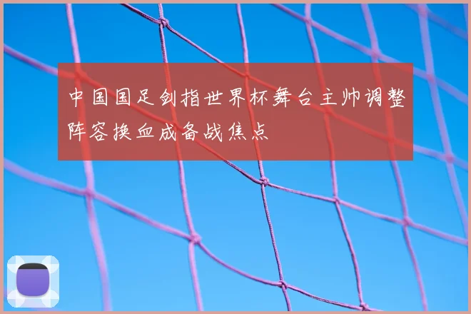 中国国足剑指世界杯舞台主帅调整阵容换血成备战焦点
