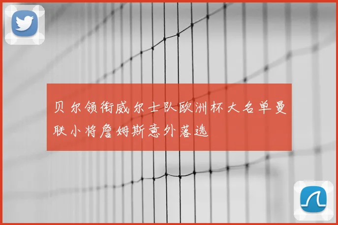 贝尔领衔威尔士队欧洲杯大名单曼联小将詹姆斯意外落选